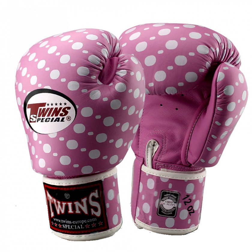 Купить перчатки  боксерские twins fancy fbgv-47w розовые по цене  в магазине VersusBox.ru