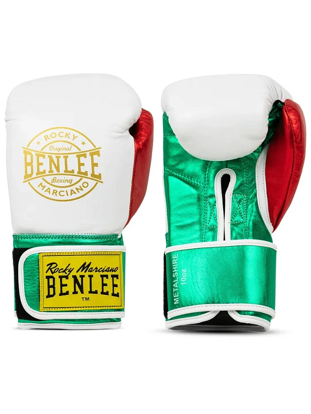 Перчатки тренировочные BenLee Metalshire 12oz бел/зел/красн. в интернет-магазине VersusBox.ru
