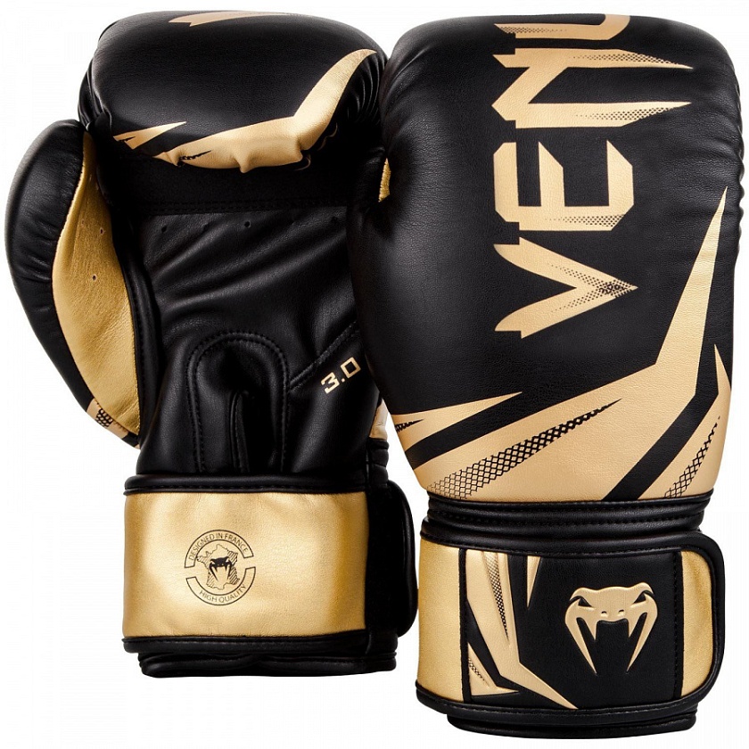 Купить venum  боксерские тренировочные перчатки challenger 3.0 черно- золотые по цене 7 790 ₽ в магазине VersusBox.ru