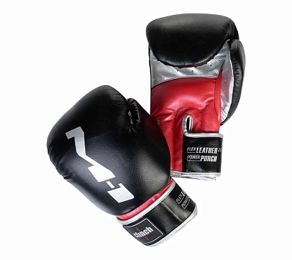 Боксерские перчатки Clinch M1 черно-красно-серебристые в интернет-магазине VersusBox.ru