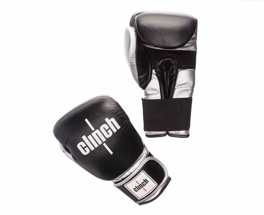 Купить перчатки боксерские clinch prime черно-серебристые по цене 3 338.70 ₽ в магазине VersusBox.ru