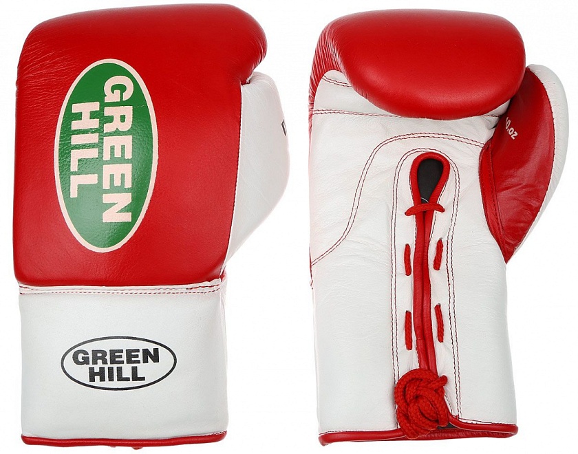 Купить боксерские перчатки green hill dove красно-белые по цене  в магазине VersusBox.ru