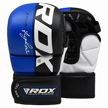 Перчатки тренировочные RDX Grappling T6 PLUS S син. в интернет-магазине VersusBox.ru