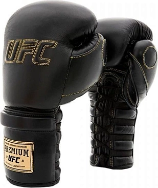 Премиальные тренировочные перчатки UFC на шнуровке 18  унций в интернет-магазине VersusBox.ru