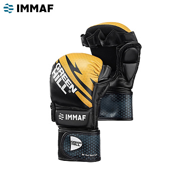MMI-602 Перчатки MMA IMMAF approved черно-золотистые в интернет-магазине VersusBox.ru