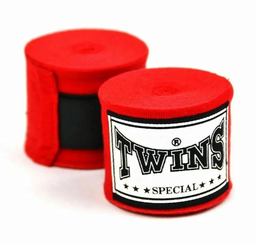 Боксерские бинты Twins Special красные в интернет-магазине VersusBox.ru