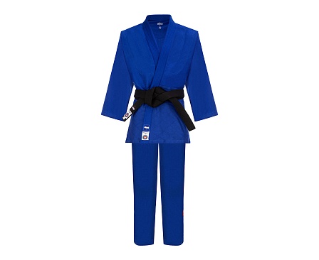 Кимоно для дзюдо подростоковое Clinch Judo Red FDR синее в интернет-магазине VersusBox.ru