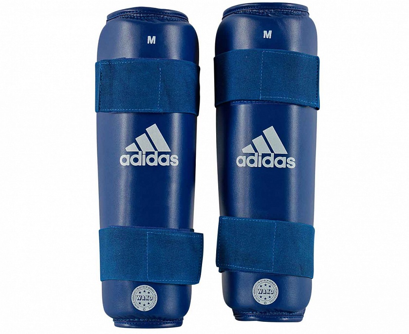 Защита голени adidas Wako Kickboxing Shin Guards синяя в интернет-магазине VersusBox.ru