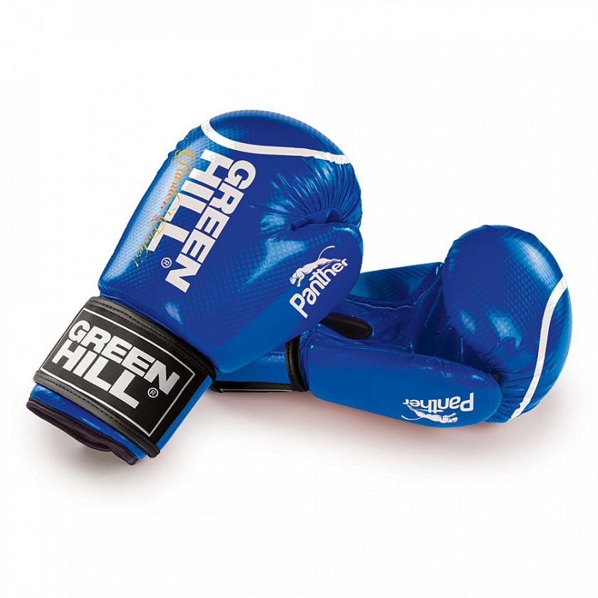 Купить боксерские перчатки green hill panther синие по цене 2 790 ₽ в магазине VersusBox.ru