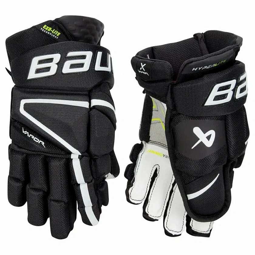 Хоккейные перчатки Bauer Vapor Hyperlite GLOVE SR 15" черные в интернет-магазине VersusBox.ru
