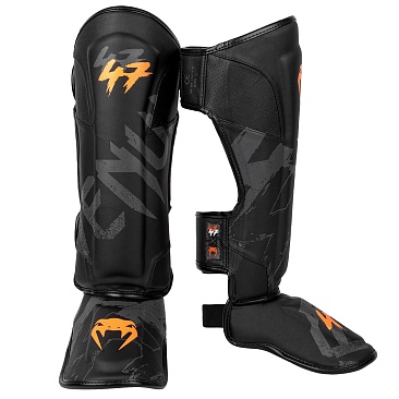 Щитки для ног и голени Venum S47 Shinguards - Black/Orange M в интернет-магазине VersusBox.ru