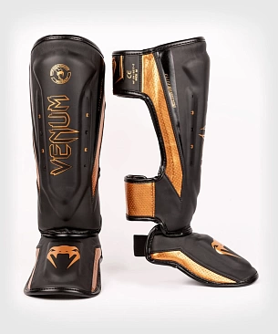 Защита голени и стопы Venum Elite Evo Black/Bronze XL в интернет-магазине VersusBox.ru