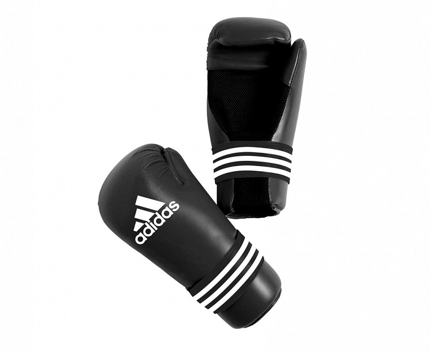 Перчатки для каратэ семиконтакт  Adidas  к/з черный в интернет-магазине VersusBox.ru