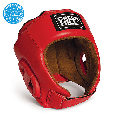 HGB-4016w Кикбоксерский шлем BEST WAKO Approved красный в интернет-магазине VersusBox.ru