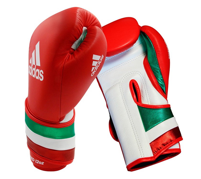 Купить перчатки боксерские adispeed красно-бело-зеленые по цене 18 990 ₽ в магазине VersusBox.ru