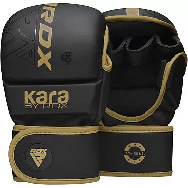 Перчатки тренировочные RDX Grappling Shooter F6 Plus L/XL черн/золот.мат. в интернет-магазине VersusBox.ru