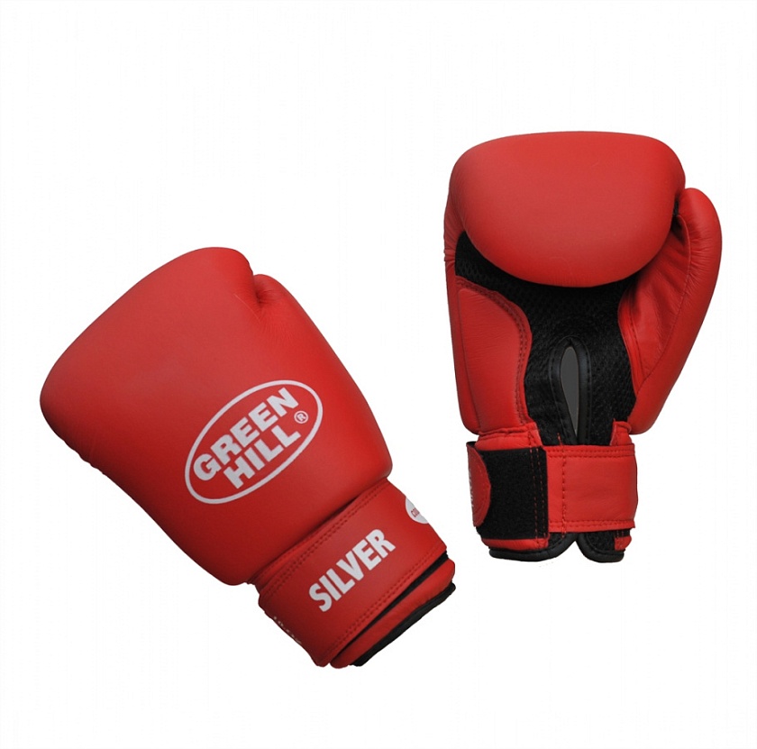 Купить боксерские перчатки gh silver  красные по цене  в магазине VersusBox.ru