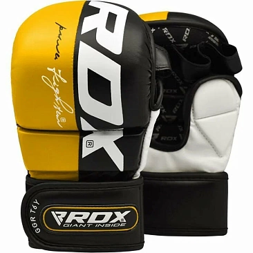 Перчатки тренировочные RDX Grappling T6 PLUS XL желт. в интернет-магазине VersusBox.ru