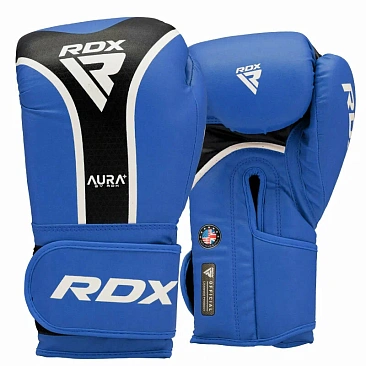 Перчатки RDX AURA PLUS T-17 12oz син/черн. в интернет-магазине VersusBox.ru