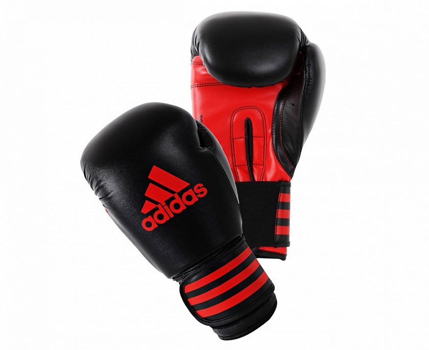 Купить перчатки боксерские adidas power 100 черно-красные по цене  в магазине VersusBox.ru