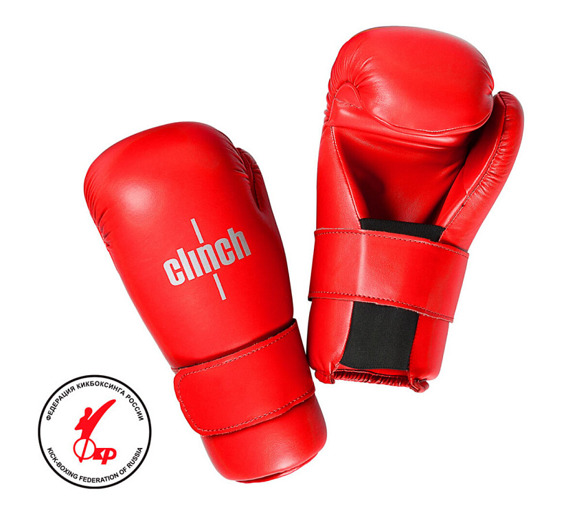 Перчатки полуконтакт Clinch Semi Contact Gloves Kick красные в интернет-магазине VersusBox.ru