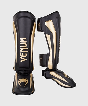 Venum Elite Standup Shin guards - Black/Gold в интернет-магазине VersusBox.ru