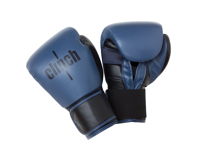 Купить перчатки боксерские clinch punch сине-черные по цене 2 175.50 ₽ в магазине VersusBox.ru