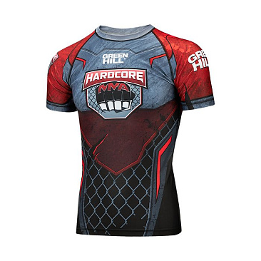 RGI-10569 Рашгард RASH GUARD HARDCORE черно-красный в интернет-магазине VersusBox.ru
