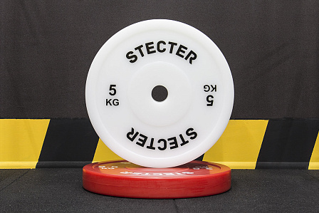 Технический диск для штанги 5 кг STECTER (D=450 мм, пластик) в интернет-магазине VersusBox.ru