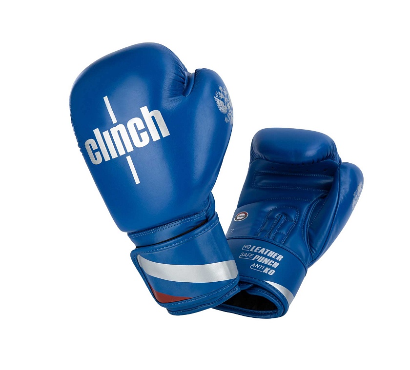 Купить перчатки боксерские clinch olimp plus синие по цене 6 690 ₽ в магазине VersusBox.ru