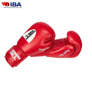 BGS-1213IBA Боксерские перчатки Super Star одобренные IBA красные в интернет-магазине VersusBox.ru