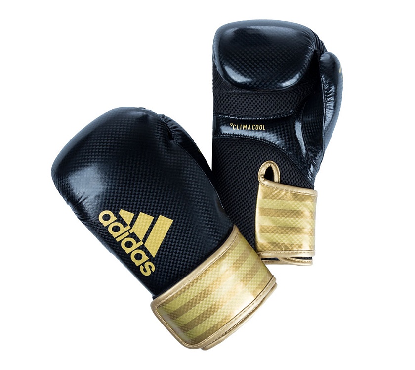 Купить перчатки боксерские adidas hybrid 65 черно-золотые по цене 3 617.70 ₽ в магазине VersusBox.ru