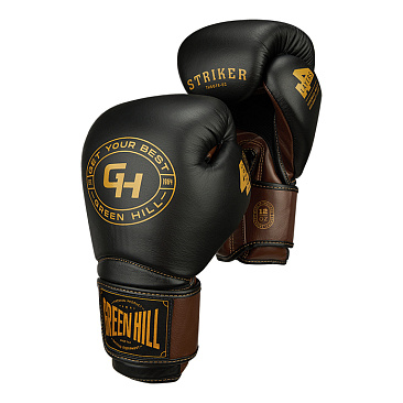 THBGTR-02 боксерские перчатки STRIKER черный/коричневый в интернет-магазине VersusBox.ru
