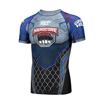 RGI-10569 Рашгард RASH GUARD HARDCORE черно-синий в интернет-магазине VersusBox.ru