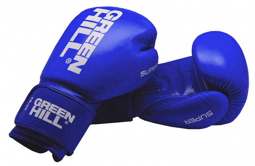 Купить боксерские перчатки green hill super синие по цене  в магазине VersusBox.ru