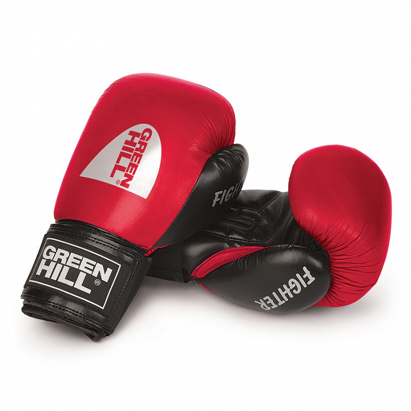 Купить перчатки боксерские green hill fighter красные по цене  в магазине VersusBox.ru