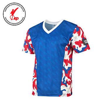KT-2090K-660 Kickbоxing T-shirt Mesh Camo синяя детская в интернет-магазине VersusBox.ru