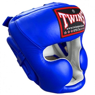Шлем боксерский Twins head protection hgl-3 синий в интернет-магазине VersusBox.ru