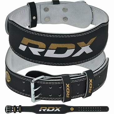 Пояс RDX 4" Leather 2XL черн/золот. в интернет-магазине VersusBox.ru