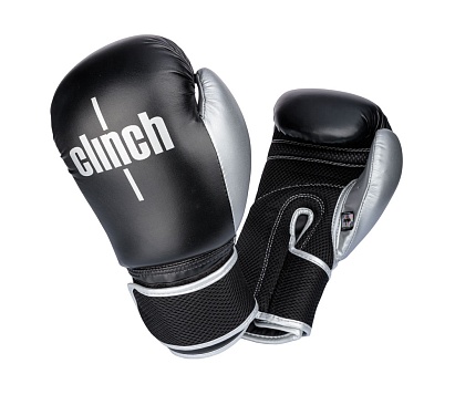 Перчатки боксерские Clinch Aero черно-серебристые в интернет-магазине VersusBox.ru