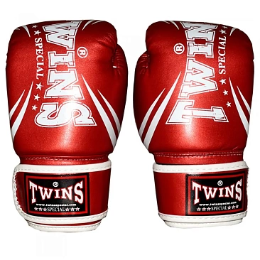 Боксерские перчатки Twins fbgvs3-tw6 fancy boxing gloves металик красные в интернет-магазине VersusBox.ru