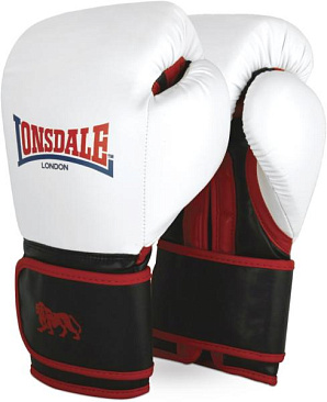 Перчатки детск. Lonsdale Burnaby 6oz бел/черн. в интернет-магазине VersusBox.ru