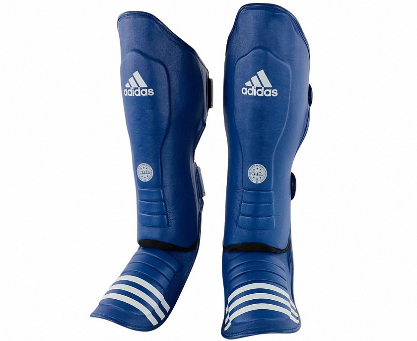 Защита голени и стопы adidas Wako Super Pro Shin Instep Guards синяя в интернет-магазине VersusBox.ru