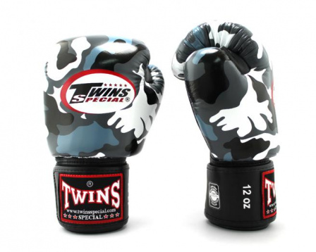 Боксерские перчатки Twins fbgvl3-AR fancy boxing gloves серые в интернет-магазине VersusBox.ru