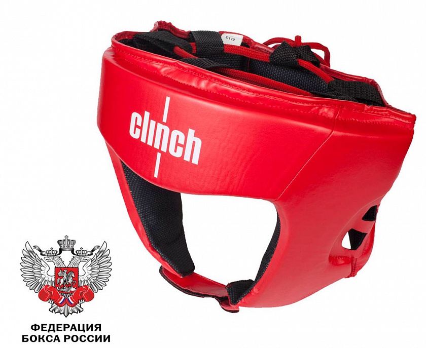 Шлем боксерский Clinch Olimp красный в интернет-магазине VersusBox.ru