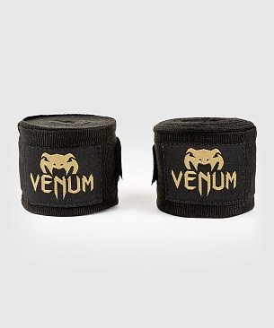 Бинты Venum Kontact Boxing Handwraps черно-золотые в интернет-магазине VersusBox.ru